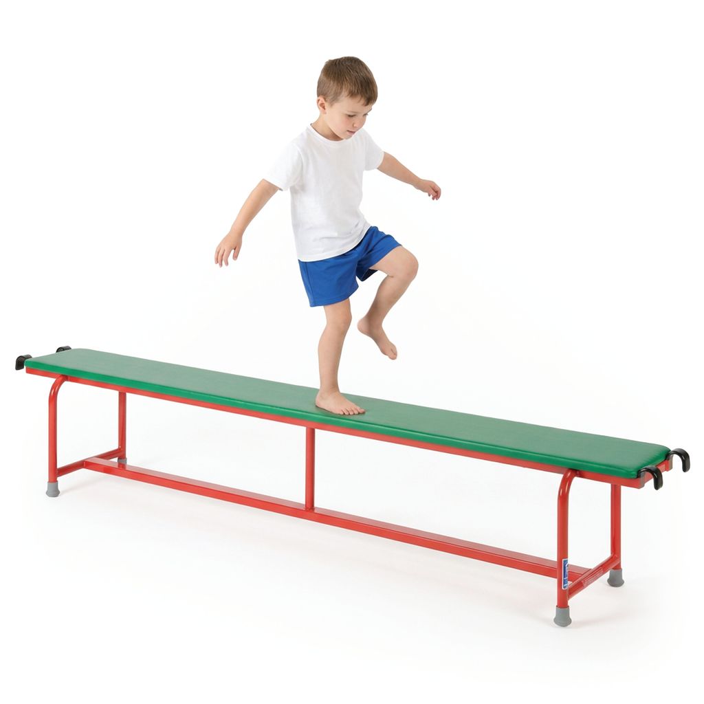 STEEL BENCH WITH UPHOLSTERED TOP