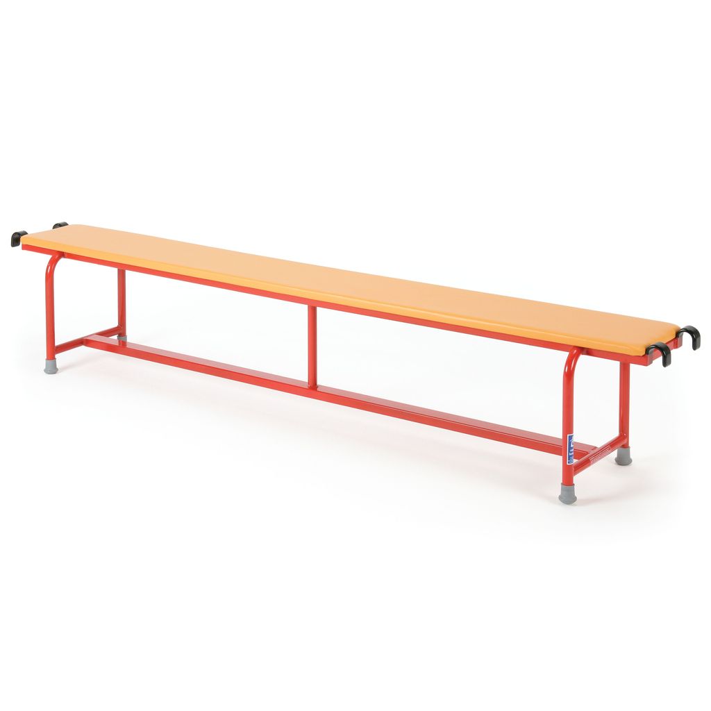 STEEL BENCH WITH UPHOLSTERED TOP
