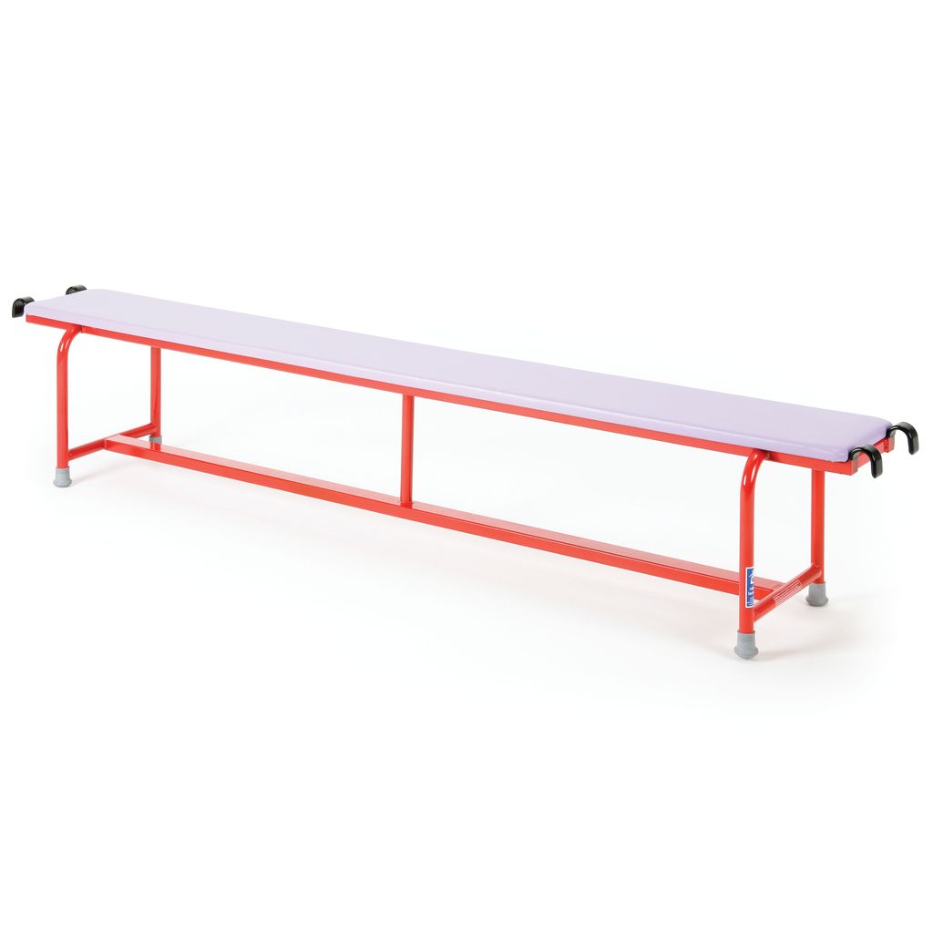 STEEL BENCH WITH UPHOLSTERED TOP
