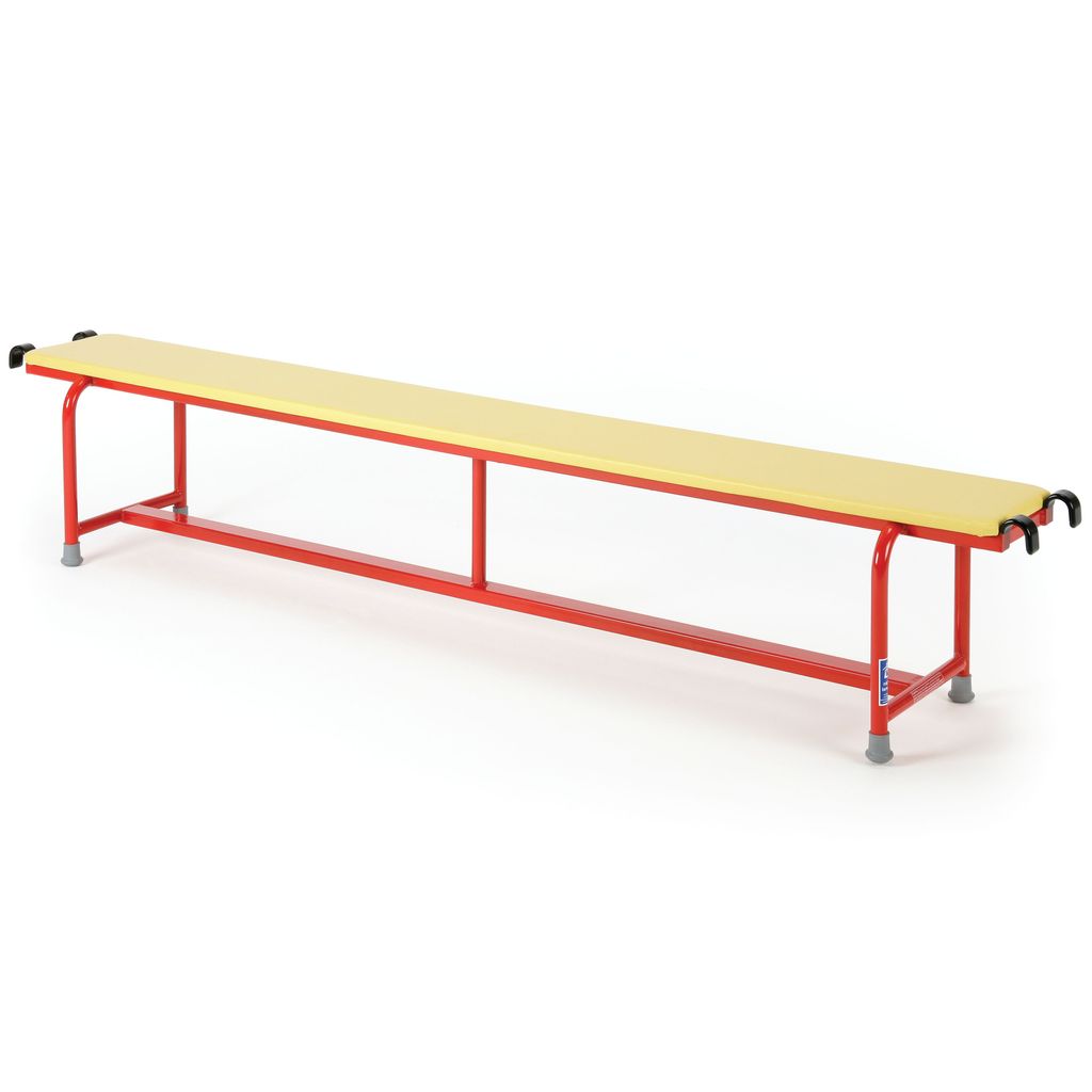STEEL BENCH WITH UPHOLSTERED TOP