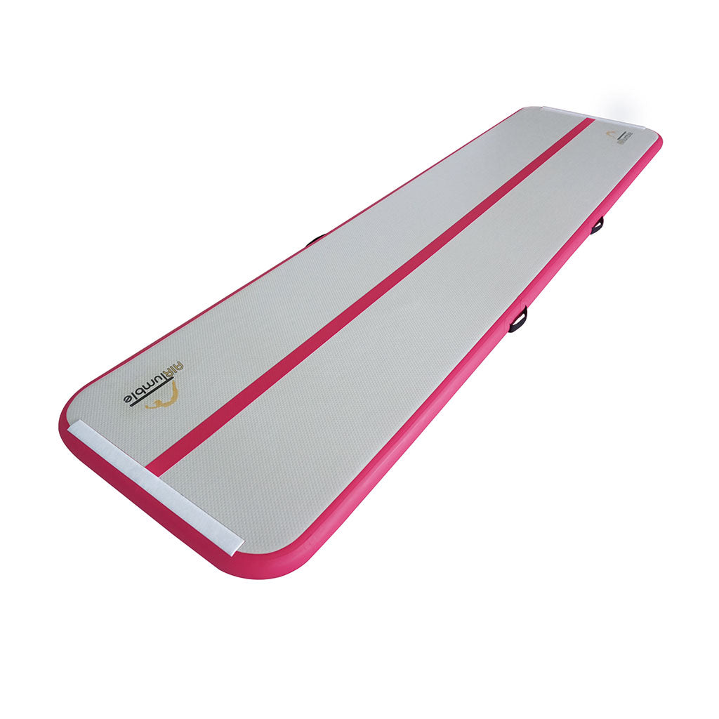 Pink Standard School AirTumble inflatable gymnastics track, 4m x 1m x 15cm, track only