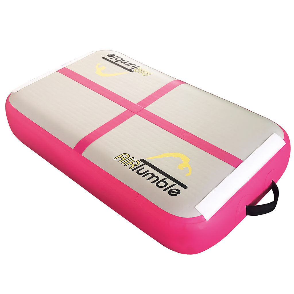 Pink AirTumble AirBlock inflatable gymnastics block, 100cm x 60cm x 20cm, block only