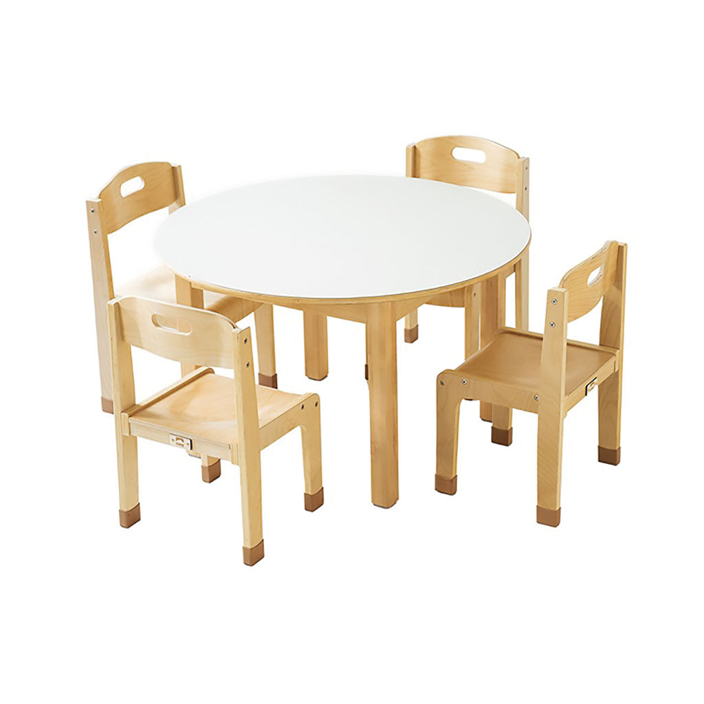 WHITE ROUND TABLE
