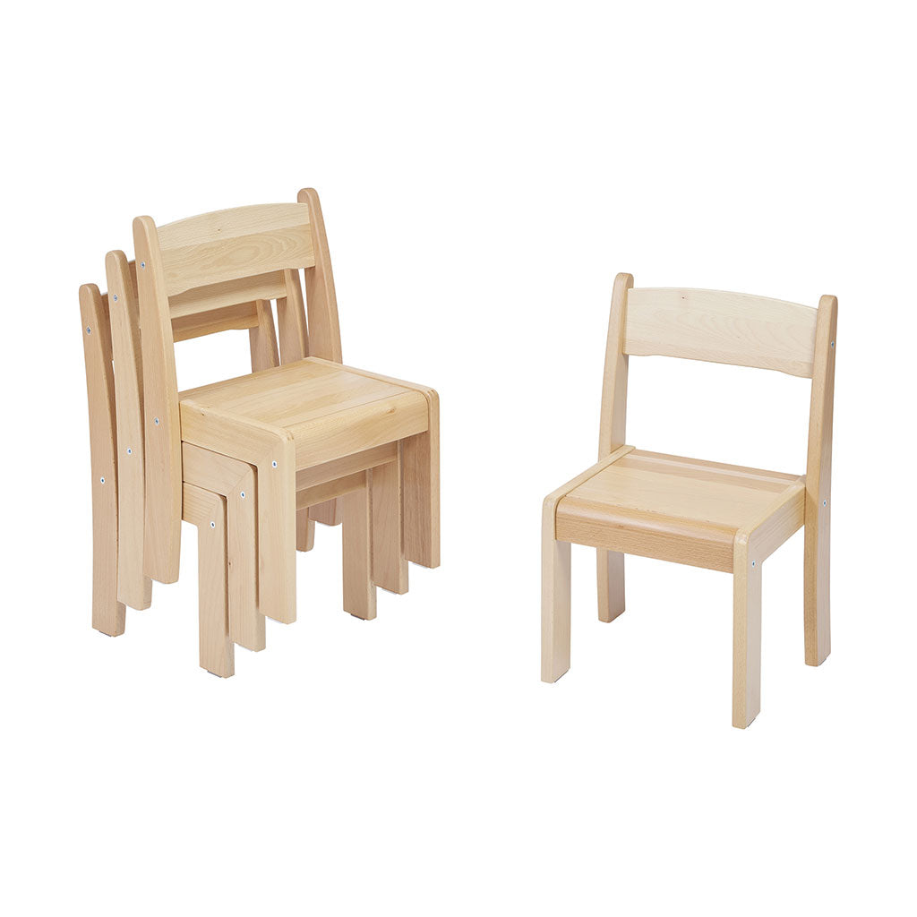 BEECH STACKING CHAIRS