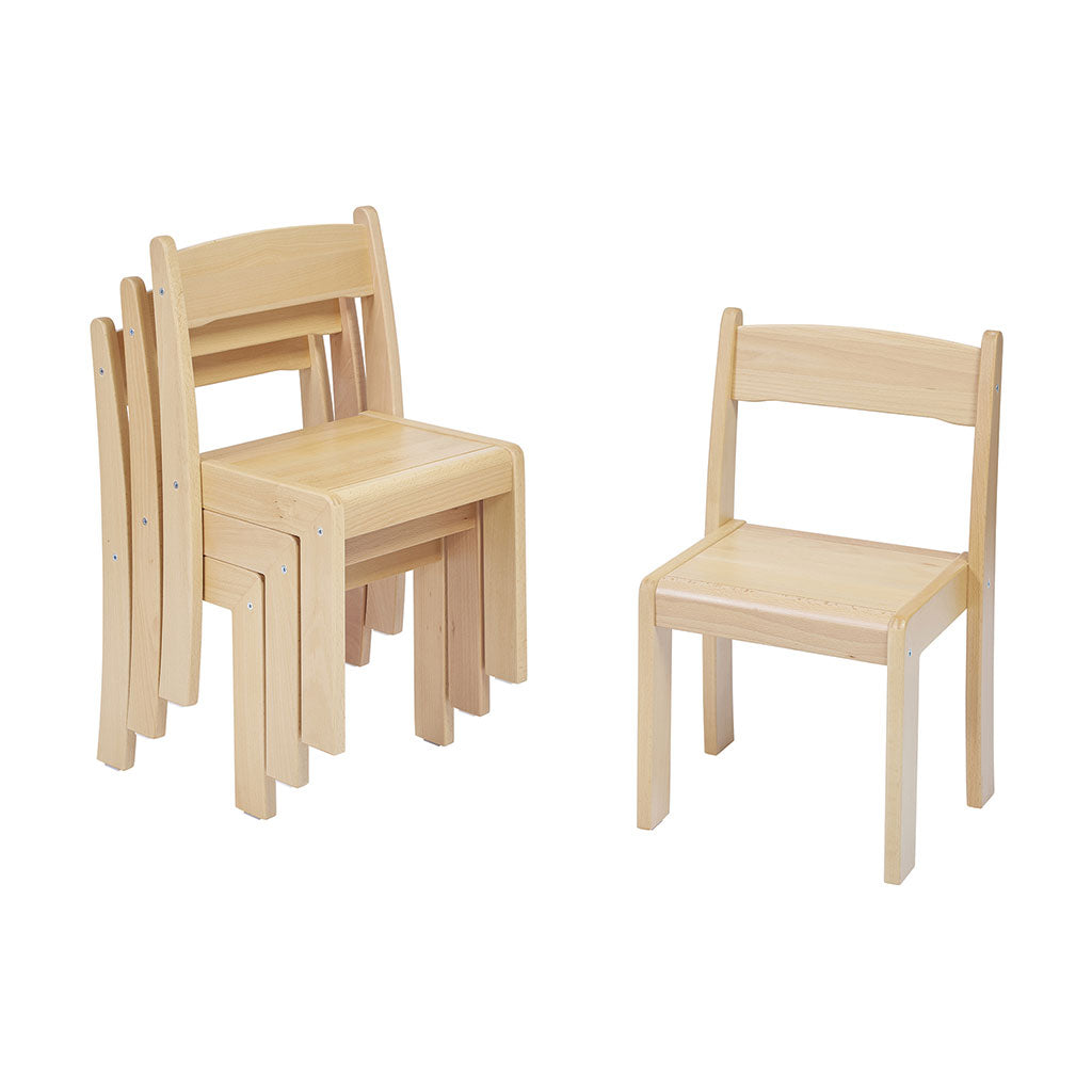 BEECH STACKING CHAIRS