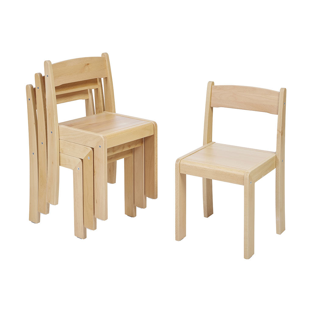 BEECH STACKING CHAIRS