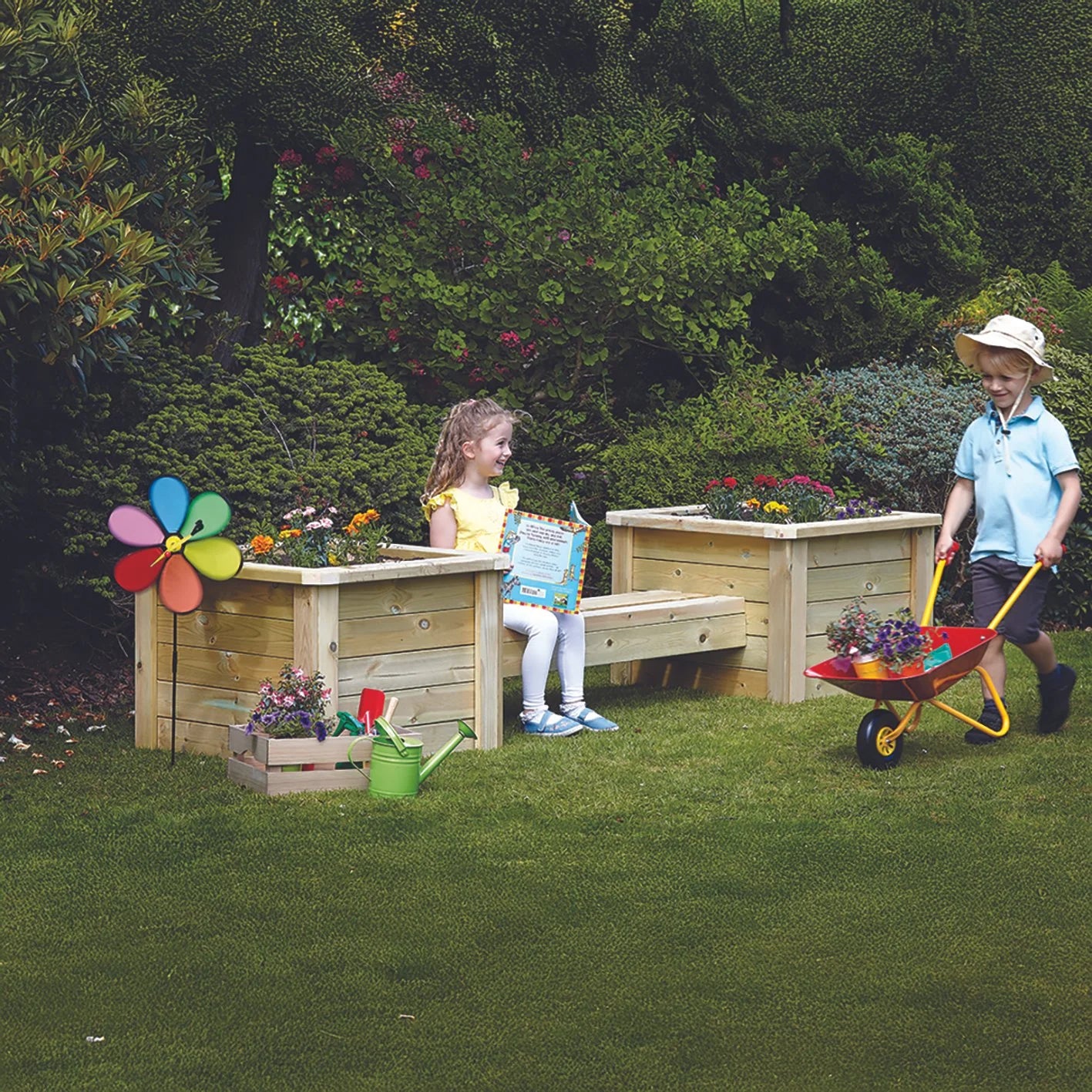 MILLHOUSE PLANTER & BENCH COMBO