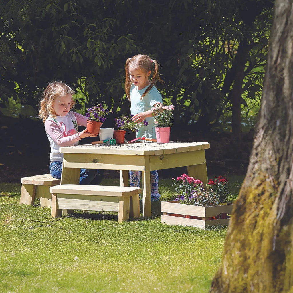 MILLHOUSE SQUARE TABLE AND BENCH SET